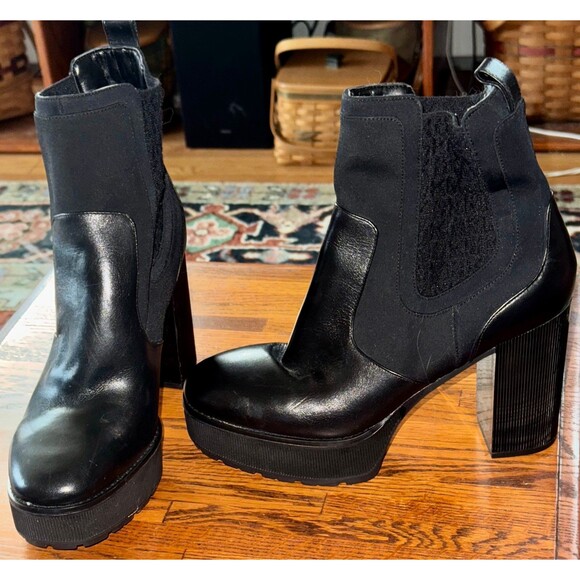 Michael Kors Cramer Chelsea Platform Boots 9M - Picture 2 of 6